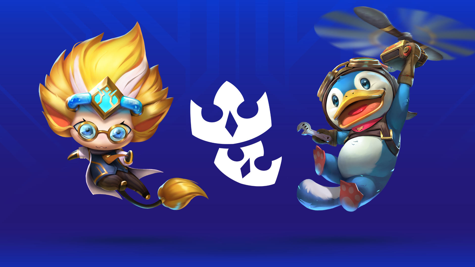 Double Up Banner featuring Shisa and Duckbill. Teamfight Tactics TFT Riot Games Support.