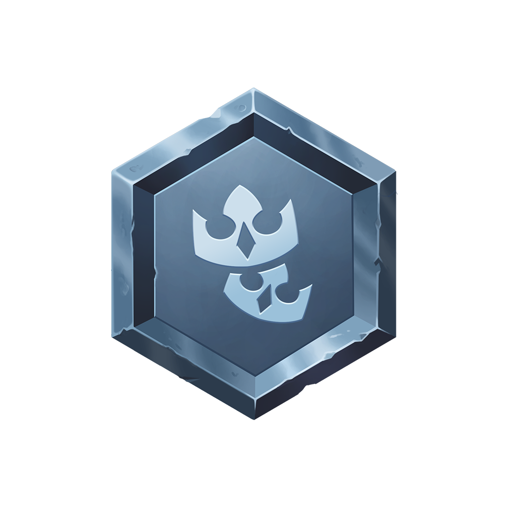 Ranked double up badge in gray.