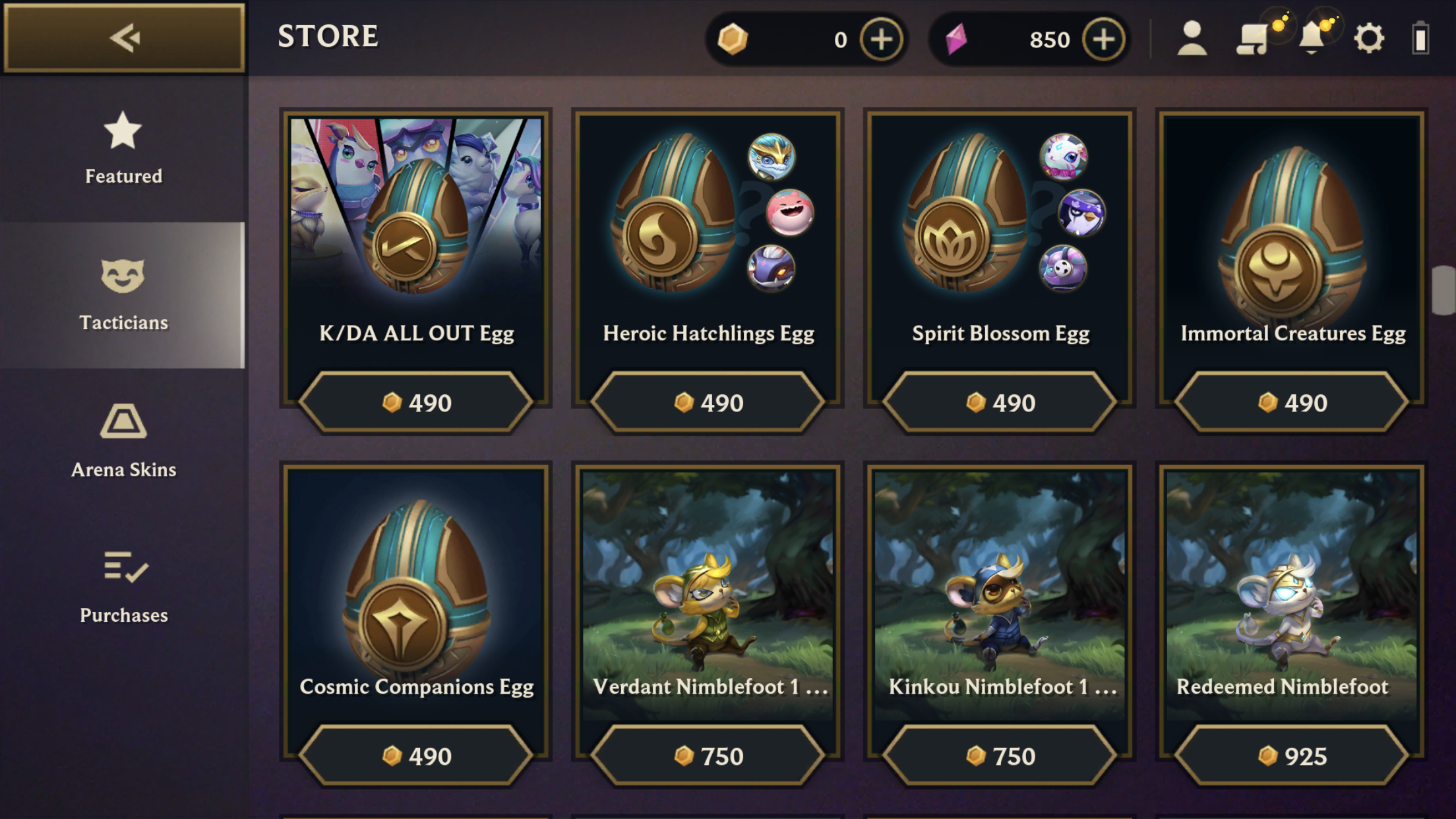 The TFT Mobile Store on iOS.